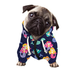Colorful Mermaid Pattern Print Dog Zip Up Hoodie
