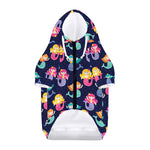 Colorful Mermaid Pattern Print Dog Zip Up Hoodie