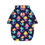 Colorful Mermaid Pattern Print Dog Zip Up Hoodie