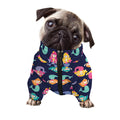 Colorful Mermaid Pattern Print Dog Zip Up Jacket