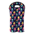 Colorful Mermaid Pattern Print Double Neoprene Wine Tote
