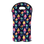 Colorful Mermaid Pattern Print Double Neoprene Wine Tote