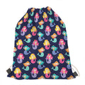 Colorful Mermaid Pattern Print Drawstring Bag