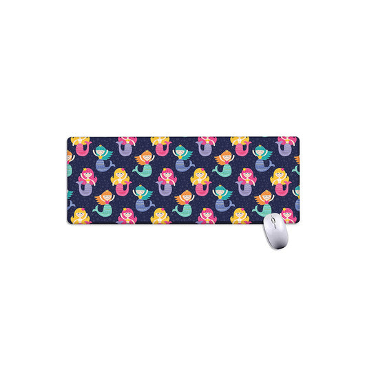 Colorful Mermaid Pattern Print Extended Mouse Pad