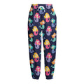 Colorful Mermaid Pattern Print Fleece Lined Knit Pants