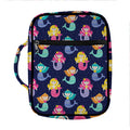 Colorful Mermaid Pattern Print Front Pocket Bible Bag