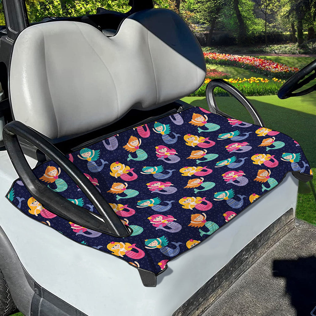 Colorful Mermaid Pattern Print Golf Cart Seat Cover