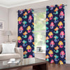 Colorful Mermaid Pattern Print Grommet Curtains