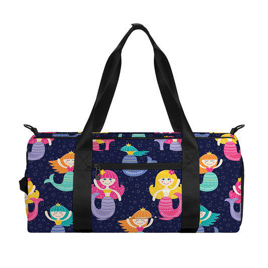 Colorful Mermaid Pattern Print Gym Bag