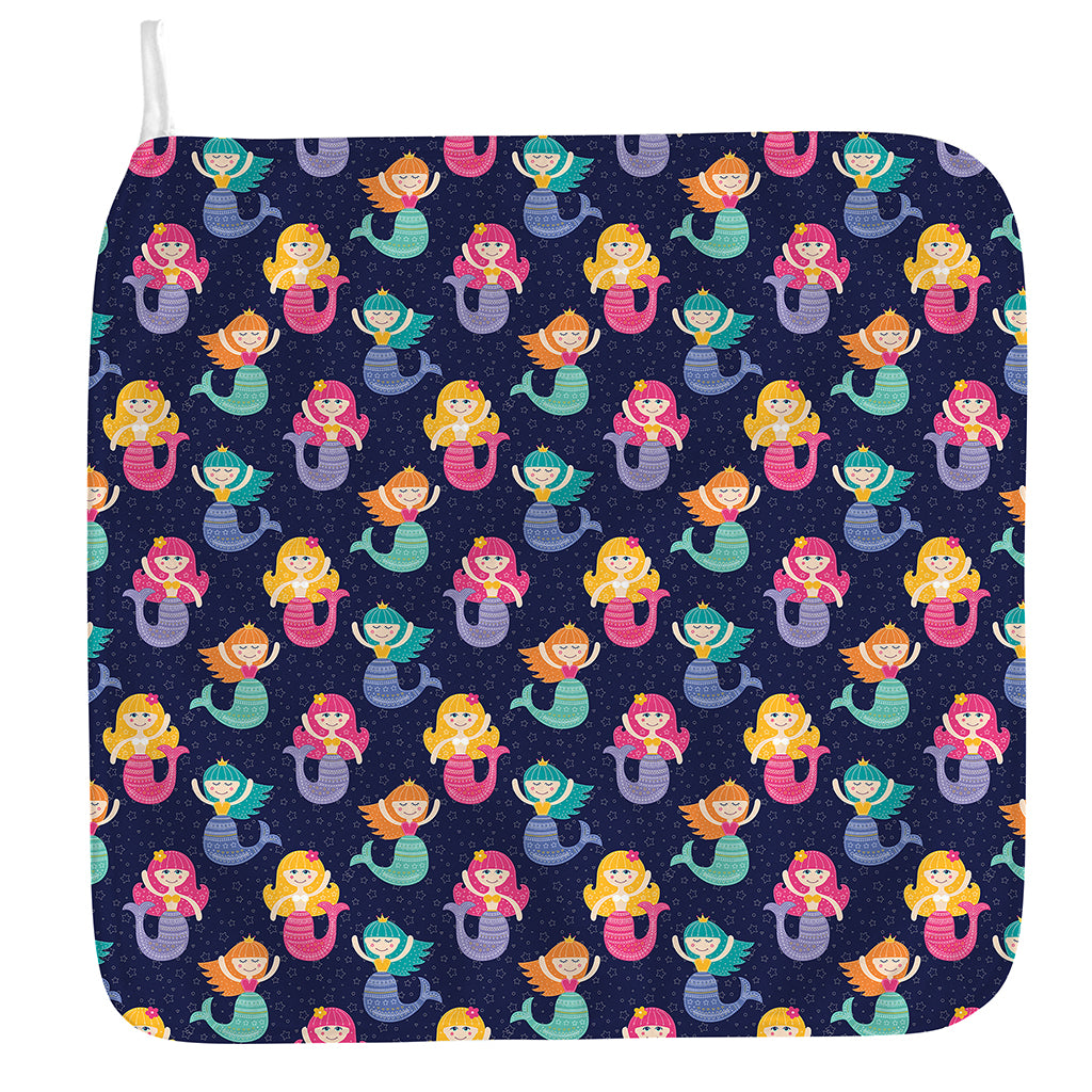Colorful Mermaid Pattern Print Hand Towel
