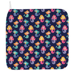 Colorful Mermaid Pattern Print Hand Towel