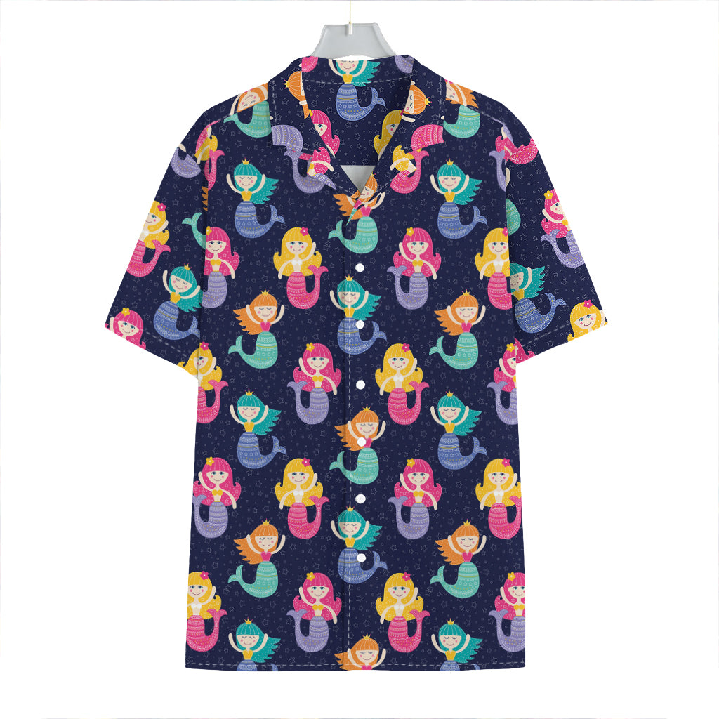 Colorful Mermaid Pattern Print Hawaiian Shirt