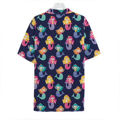 Colorful Mermaid Pattern Print Hawaiian Shirt