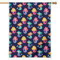 Colorful Mermaid Pattern Print House Flag