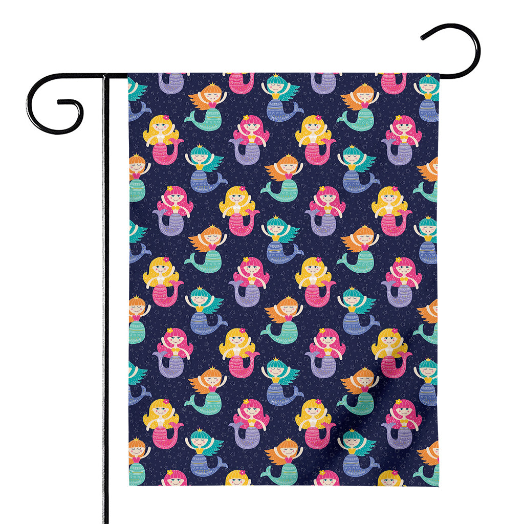 Colorful Mermaid Pattern Print House Flag