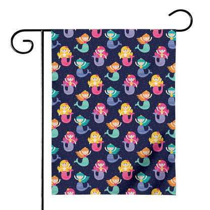 Colorful Mermaid Pattern Print House Flag