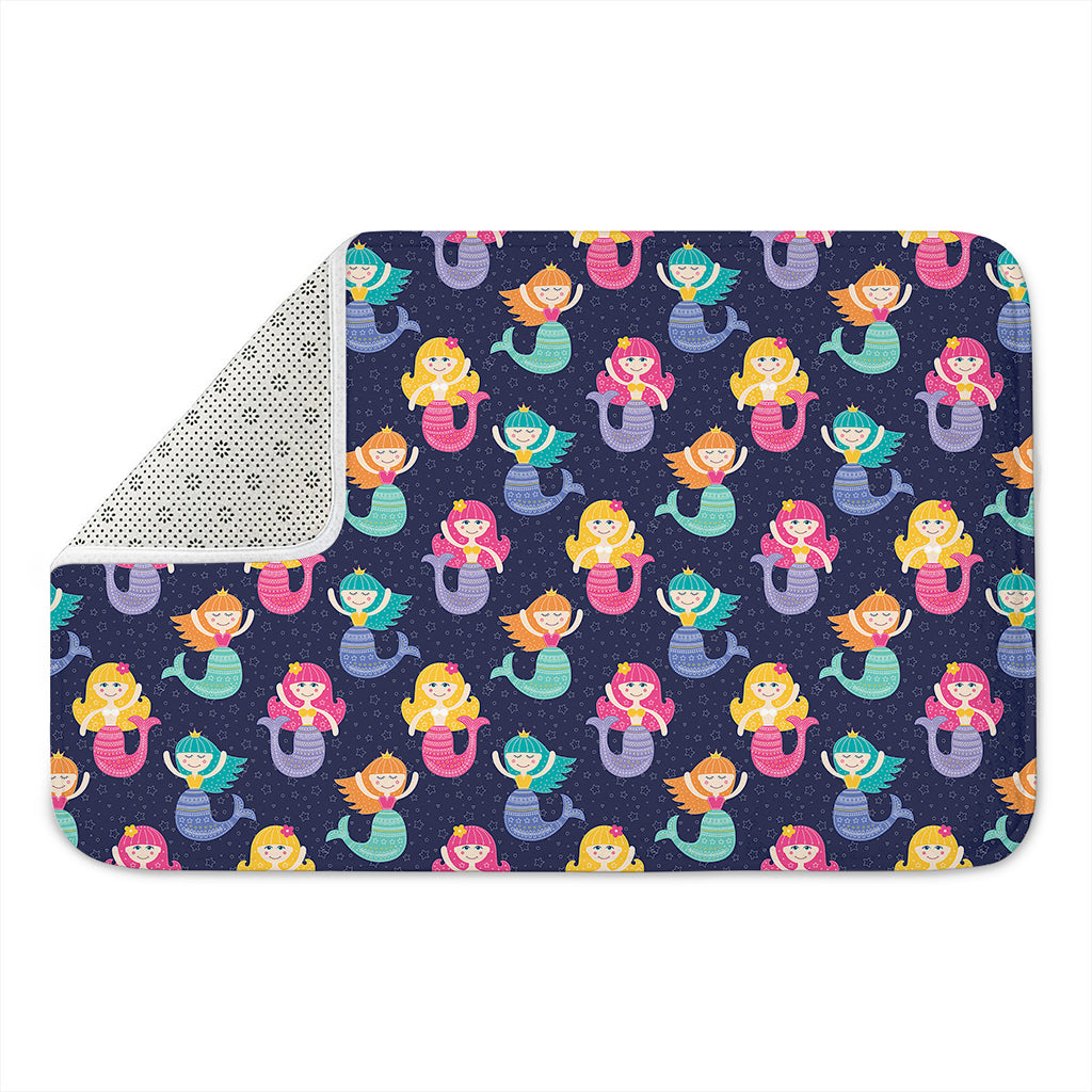 Colorful Mermaid Pattern Print Indoor Door Mat