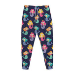 Colorful Mermaid Pattern Print Jogger Pants