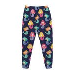 Colorful Mermaid Pattern Print Jogger Pants