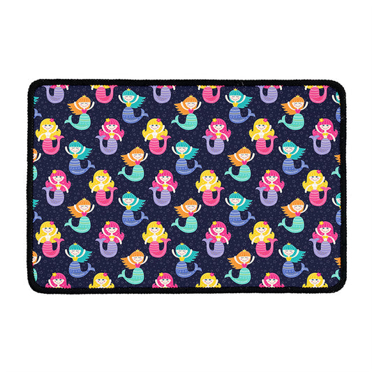 Colorful Mermaid Pattern Print Kitchen Mat
