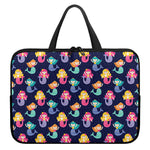 Colorful Mermaid Pattern Print Laptop Sleeve With Handle
