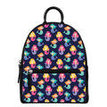 Colorful Mermaid Pattern Print Leather Backpack