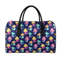 Colorful Mermaid Pattern Print Leather Duffel Bag
