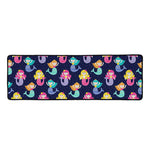 Colorful Mermaid Pattern Print Long Kitchen Mat