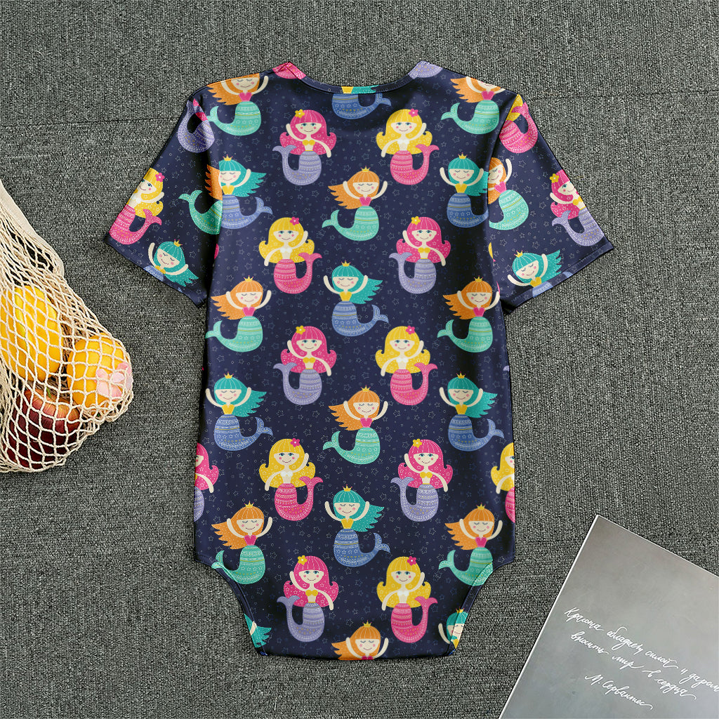 Colorful Mermaid Pattern Print Men's Bodysuit