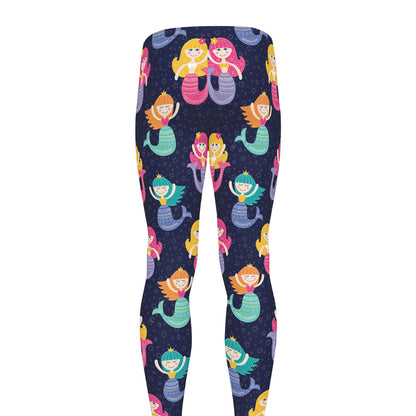 Colorful Mermaid Pattern Print Men's leggings