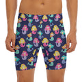 Colorful Mermaid Pattern Print Men's Long Boxer Briefs
