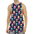 Colorful Mermaid Pattern Print Men's Muscle Tank Top