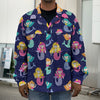 Colorful Mermaid Pattern Print Men's Shirt Jacket