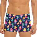 Colorful Mermaid Pattern Print Men's Short Boxer Briefs