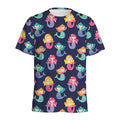 Colorful Mermaid Pattern Print Men's Athletic T-Shirt