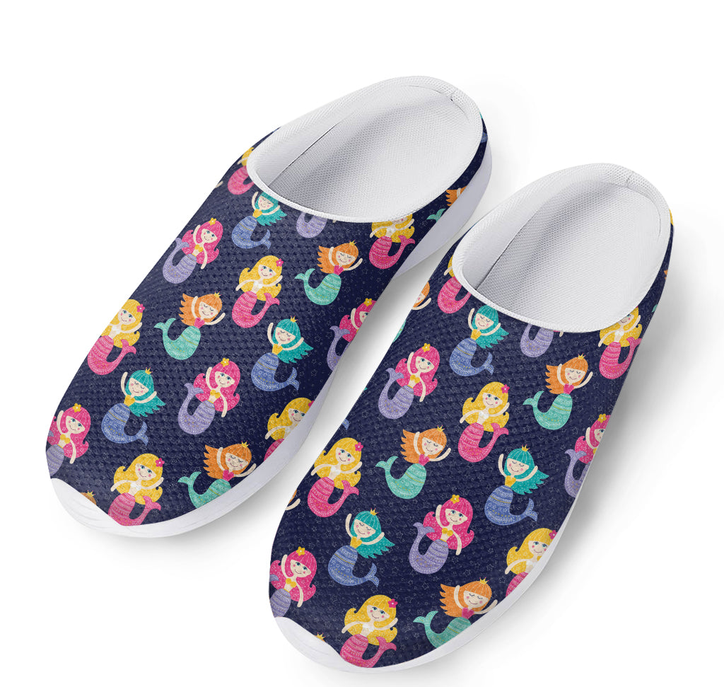 Colorful Mermaid Pattern Print Mesh Casual Shoes