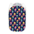 Colorful Mermaid Pattern Print Mesh Laundry Hamper