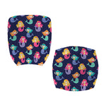 Colorful Mermaid Pattern Print Office Chair Cover