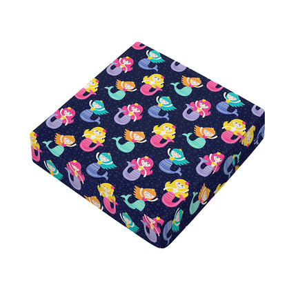 Colorful Mermaid Pattern Print Outdoor Seat Cushion Cover