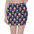 Colorful Mermaid Pattern Print Pencil Mini Skirt