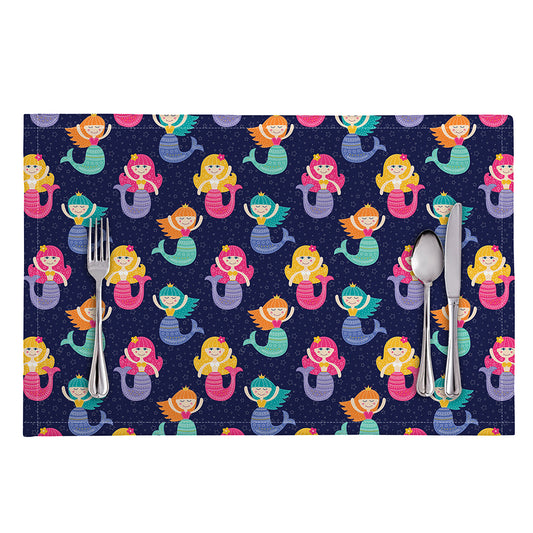 Colorful Mermaid Pattern Print Placemat