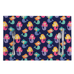 Colorful Mermaid Pattern Print Placemat