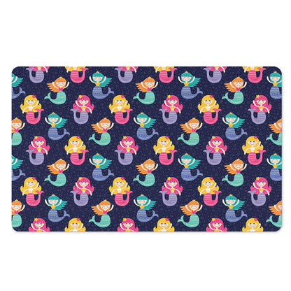 Colorful Mermaid Pattern Print Polyester Doormat
