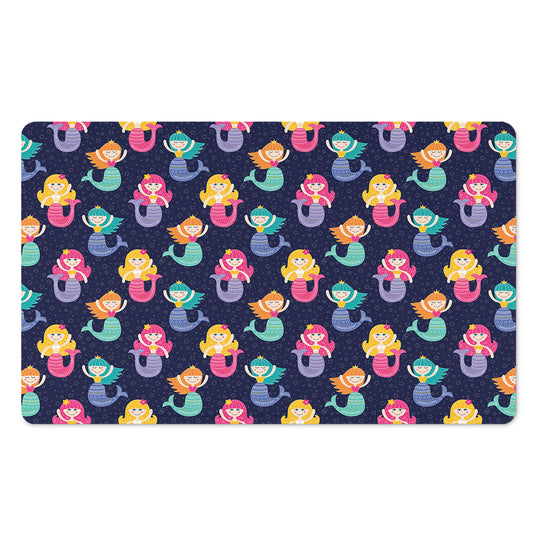 Colorful Mermaid Pattern Print Polyester Doormat