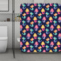 Colorful Mermaid Pattern Print Polyester Shower Curtain