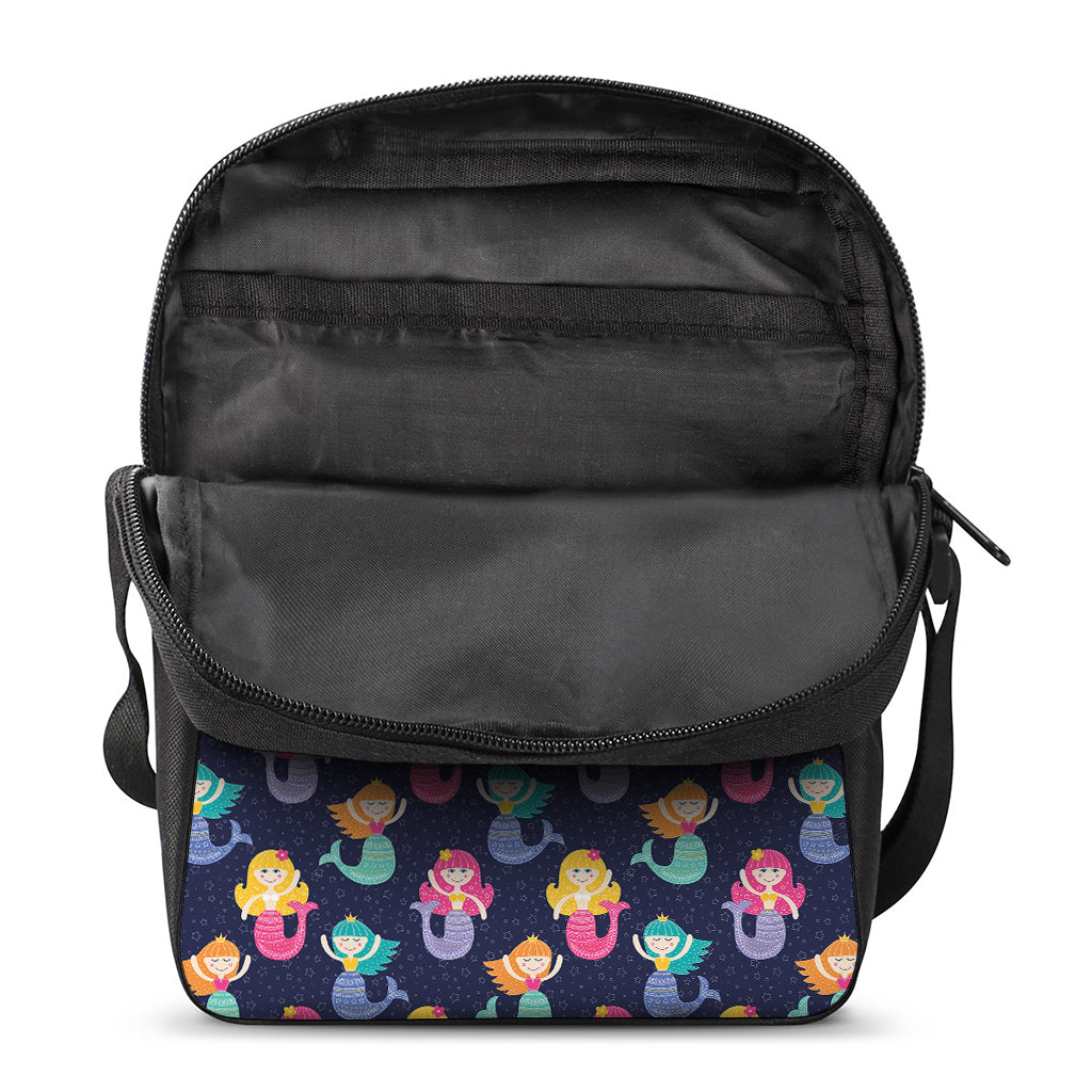 Colorful Mermaid Pattern Print Rectangular Crossbody Bag