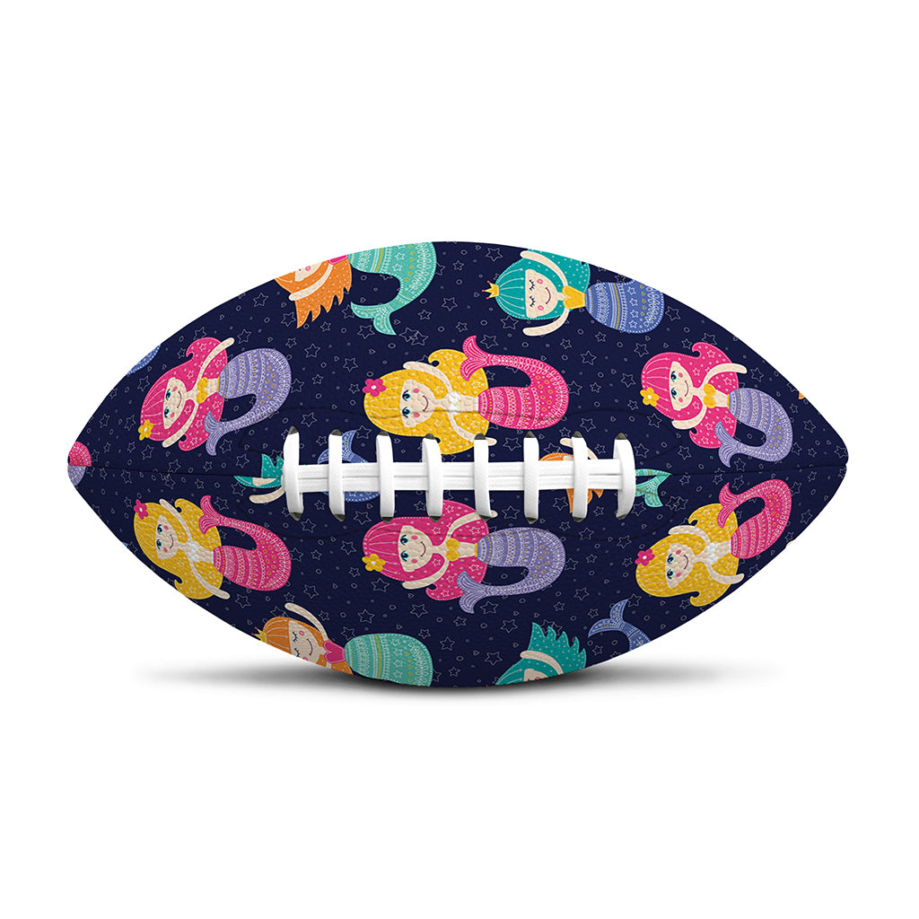 Colorful Mermaid Pattern Print Rugby Ball