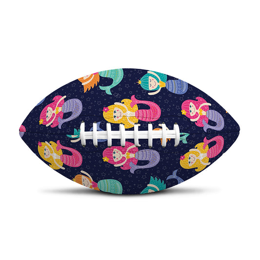 Colorful Mermaid Pattern Print Rugby Ball