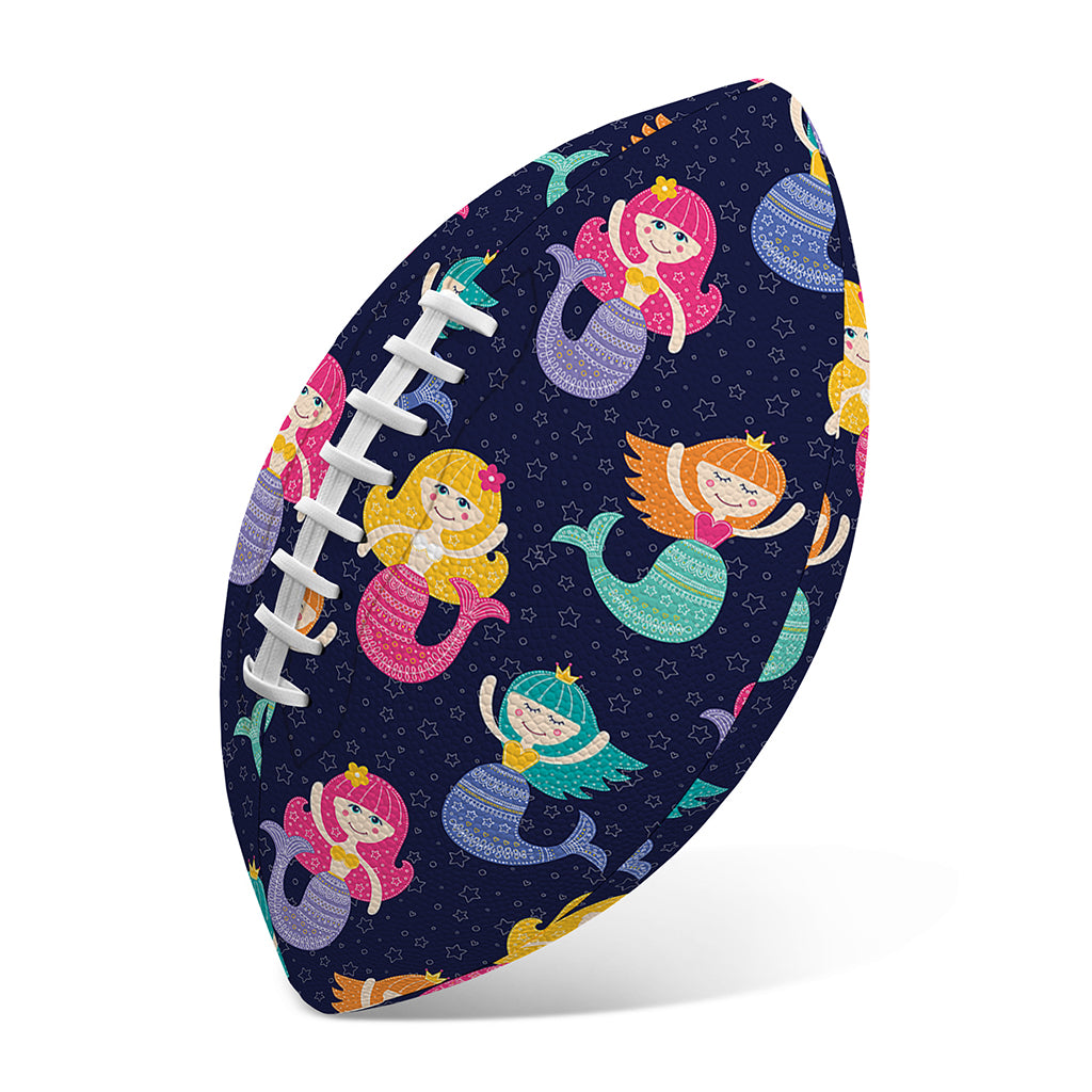 Colorful Mermaid Pattern Print Rugby Ball