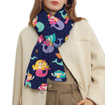 Colorful Mermaid Pattern Print Scarf